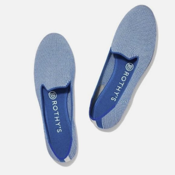 Rothy’s The Loafer Indigo Cloud Blue Slip-Ons Flats Women’s Size 9.5 NWOB - Picture 1 of 11